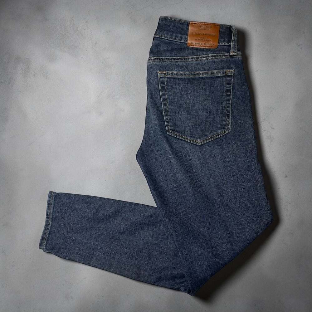 Lucky Brand Lolita Crop Dark Wash Straight/Skinny Jeans Women's Size 2/26